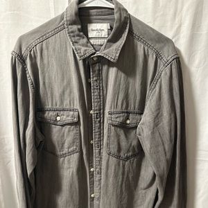 Mens gray denim shirt